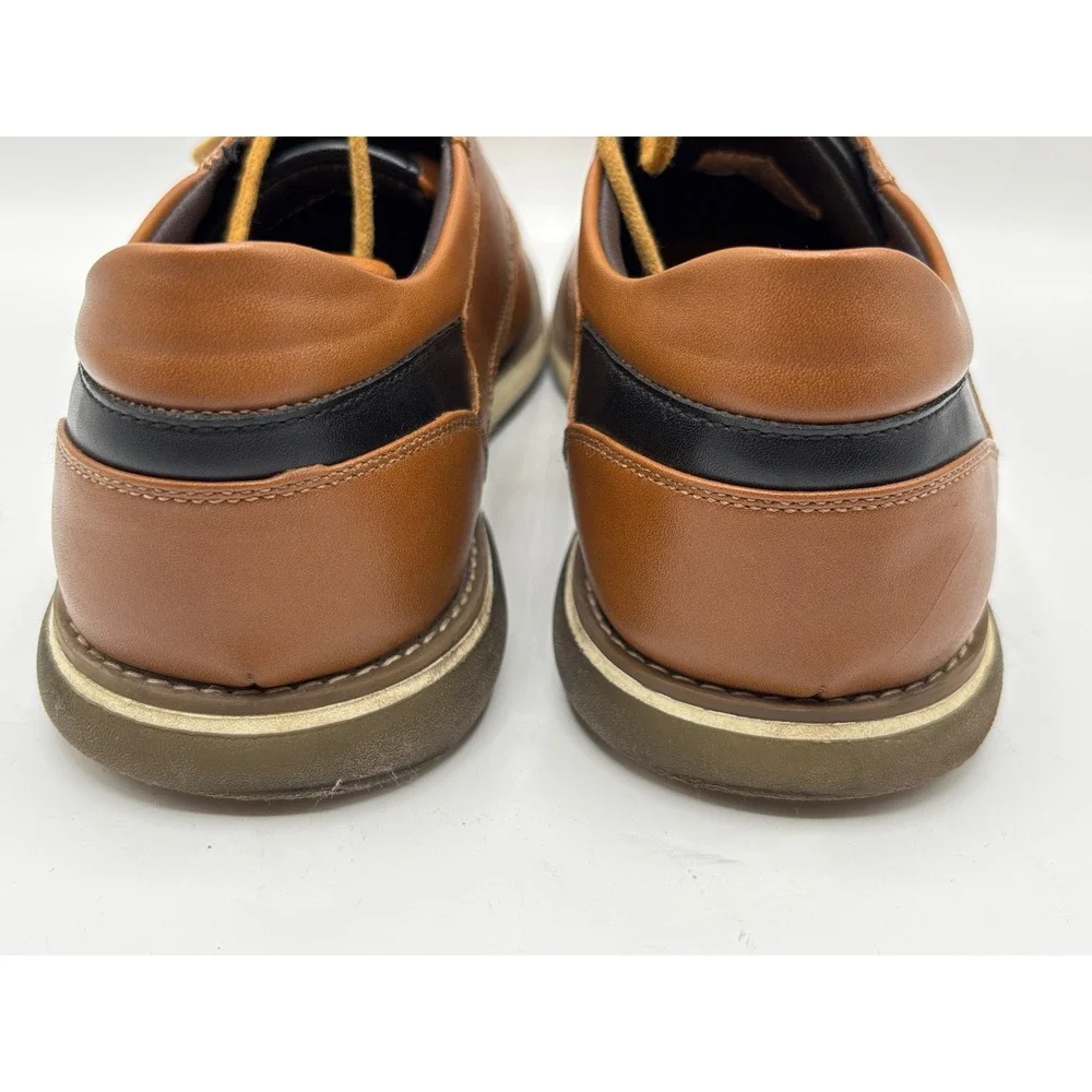 Bruno Marc Men's Brown Leather Lace-Up Casual Derby Shoes Size 10